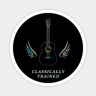 Classically Trained Classical Acoustic Guitar Outline Wings Magnet